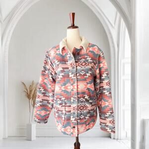 Wrangler Aztec Print Sherpa Jacket